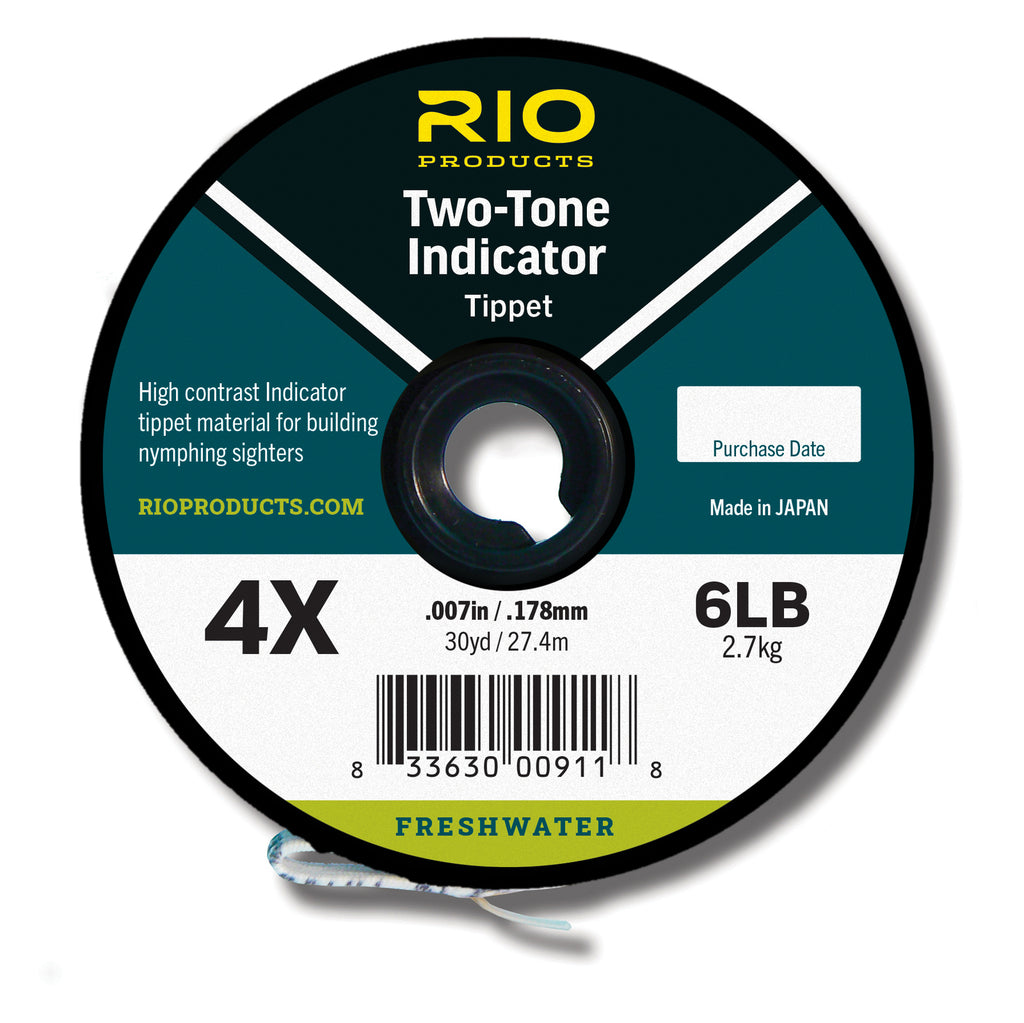 RIO Two Tone Indicator Tippet Black/White - Flytackle NZ