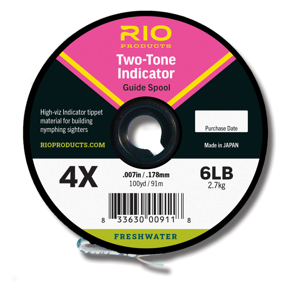 RIO Two Tone Indicator Tippet Pink/Yellow - Flytackle NZ