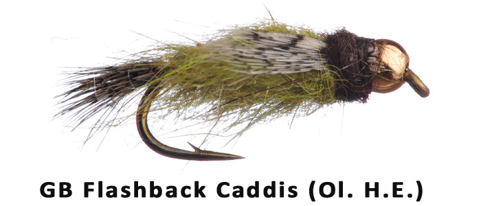 GB Flashback Caddis (Olive/Hares Ear) - Flytackle NZ