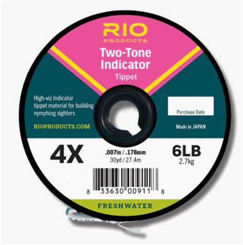RIO Two Tone Indicator Tippet Pink/Yellow - Flytackle NZ
