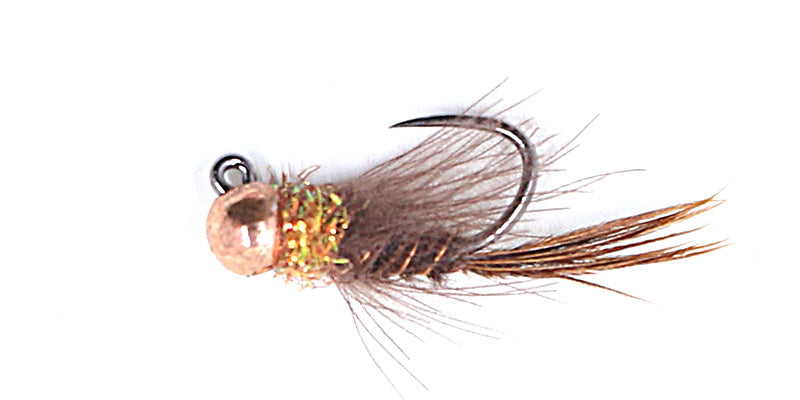 Copper TB Frenchie Rusty Brown Dub with CDC Collar #14 - Flytackle NZ