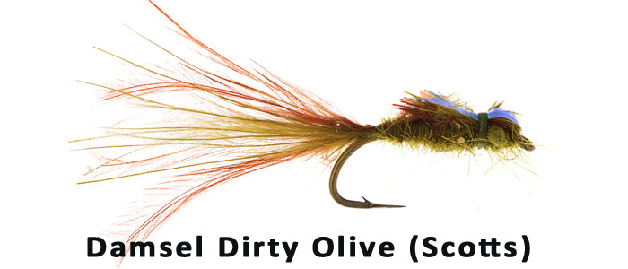 Damsel Dirty Olive (Scott's) #14 - Flytackle NZ