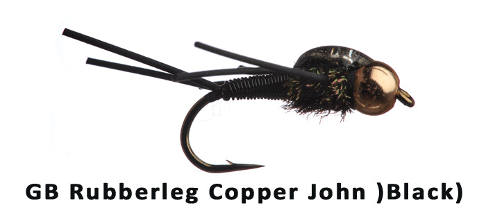 GB Rubberleg Copper John (Black) #12 - Flytackle NZ
