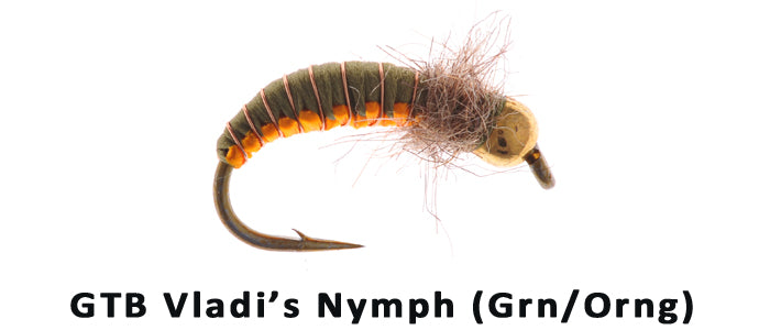 GTB Vladi's nymph (Green/Orange) #12 - Flytackle NZ