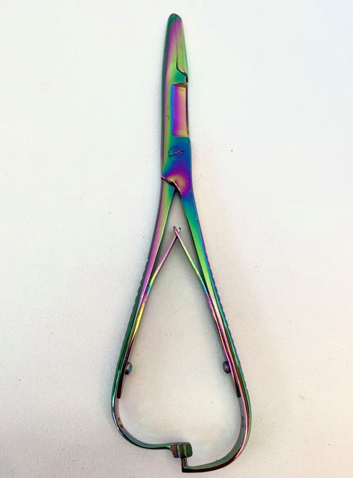 Anglers Image Premium Mitten Scissor Clamp (rainbow) - Flytackle NZ