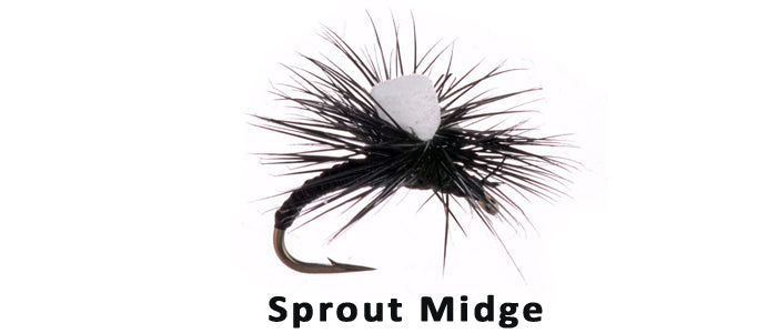 Sprout Midge (black) #18 - Flytackle NZ